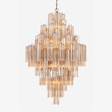 GEMMA Tall Glass Tube Chandelier