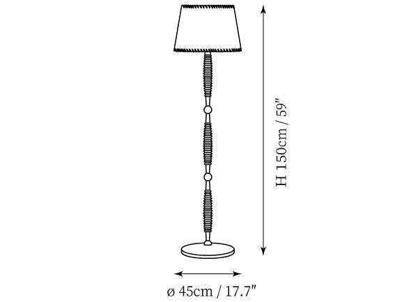 Handcrafted Walnut Floor Lamp