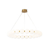 PERLINA Brass Branch Pearl Globe Chandelier