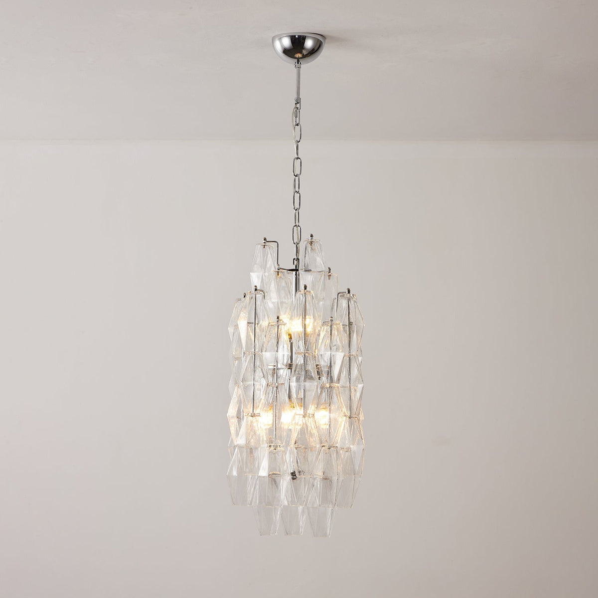 TORRETTA Glass Prism Tower Chandelier