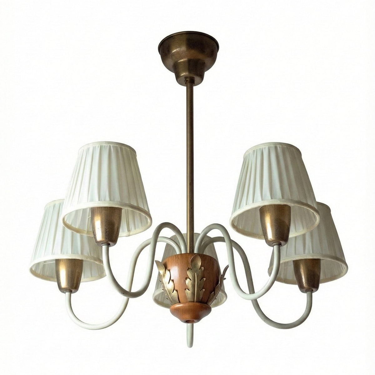 CASCINA Wood & Iron 5-Light Chandelier