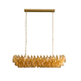 CIARA Linear Amber Glass Chandelier
