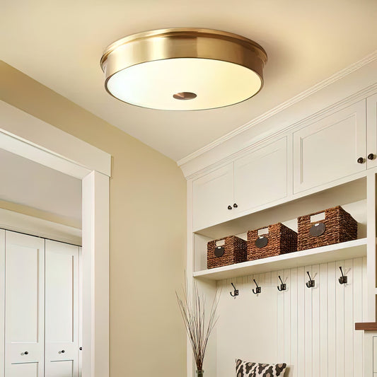 VERELLE Aged Brass Flush Mount Ceiling Light