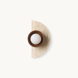 MEZZALUNA Travertine Half-Moon Wall Sconce