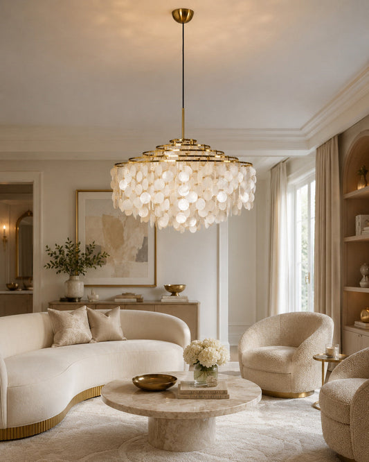 VENERELLA Tiered Shell Chandelier