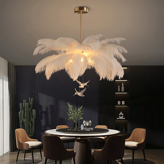 Feather Ostrich Chandelier