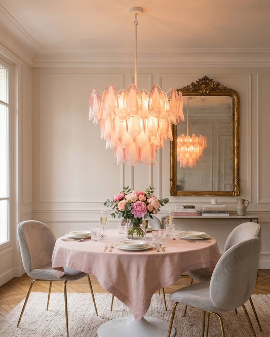 Elara Blush Petal Chandelier