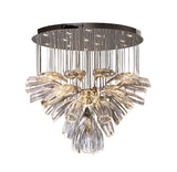 LUMIÈRE ROYALE Frosted Glass Petal Chandelier