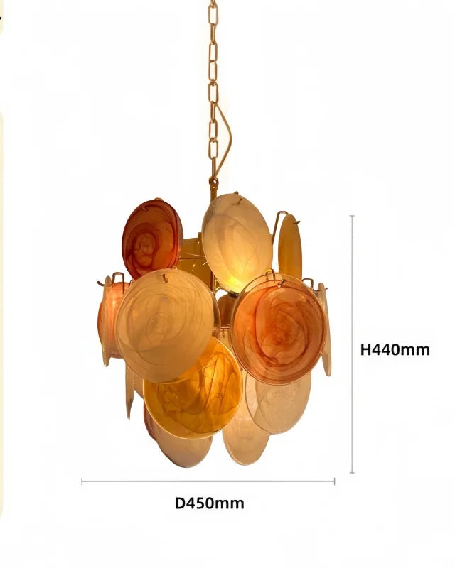 CHANTELLE French Colour Glass Chandelier