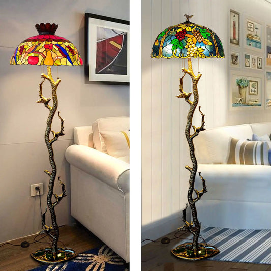 European Retro Glass Floor Lamp
