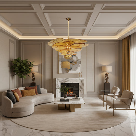 Aurora PetalWave Art Glass Chandelier