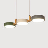 TRIVELLA Three-Light Wood & Metal LED Pendant