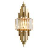 CRISTALLA Linear Crystal Gold Wall Sconce