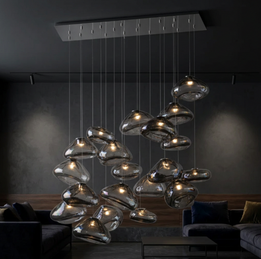 LENTE Glass Dome Cluster Pendant Light