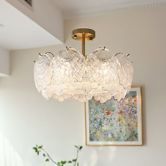 Shell Glass Flush Mount