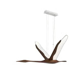 AVIANA Soaring Crane Wood LED Chandelier