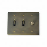 Brass Light Switch 3 Gang