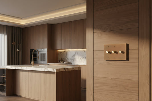 Brass Light Switch 3 Gang