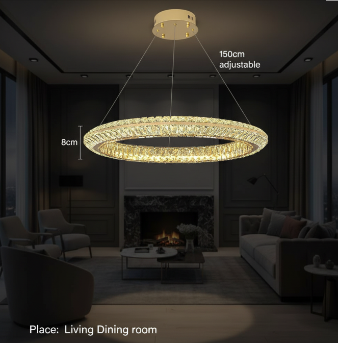 Aurora Luxe Crystal Pendant Chandelier