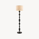 FUSELLA Stacked Spindle Wood Floor Lamp