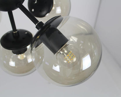 PERLAGE Glass Globe Cluster Chandelier