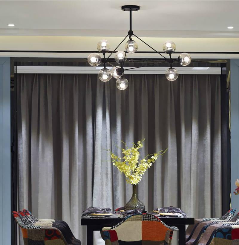 PERLAGE Glass Globe Cluster Chandelier