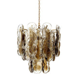 CASCADIA Textured Glass Disc Chandelier