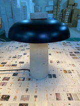 Travertine Halo Table Lamp