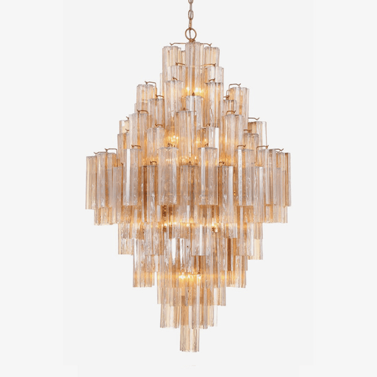 GEMMA Tall Glass Tube Chandelier