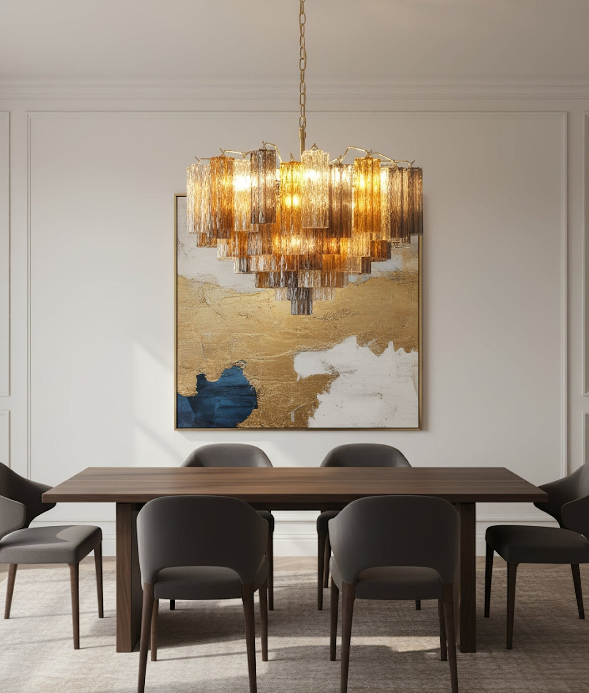 STELLATO Glass Tube Star Chandelier