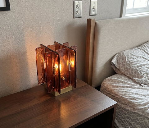 Amber Building Block Table Lamp