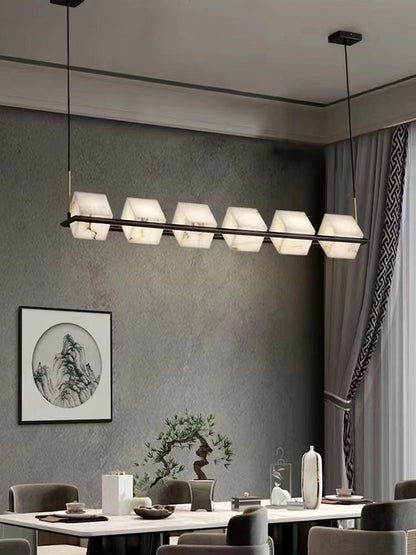 SCRIGNO Alabaster Box Chandelier