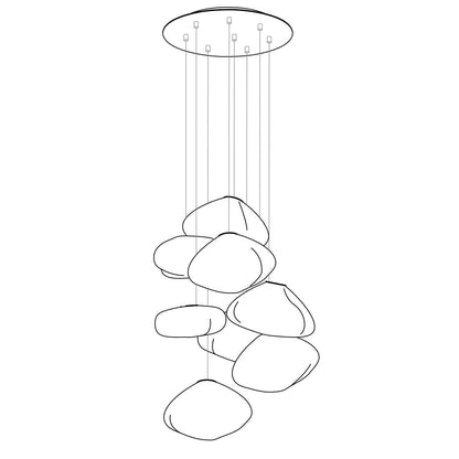 LENTE Glass Dome Cluster Pendant Light
