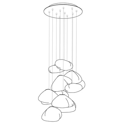 LENTE Glass Dome Cluster Pendant Light
