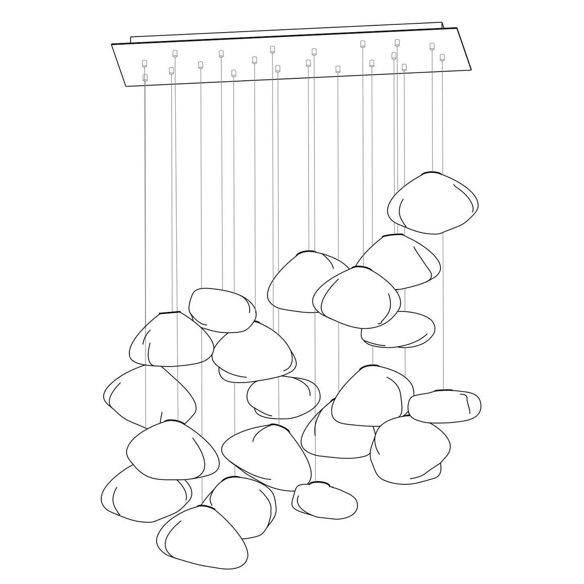 LENTE Glass Dome Cluster Pendant Light