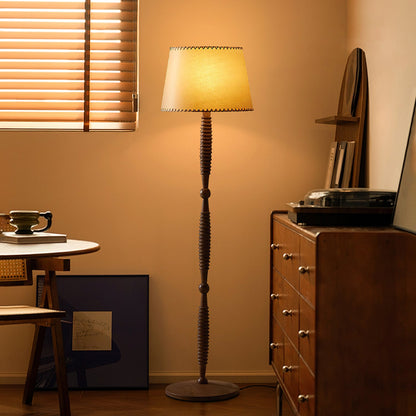 Handcrafted Walnut Floor Lamp