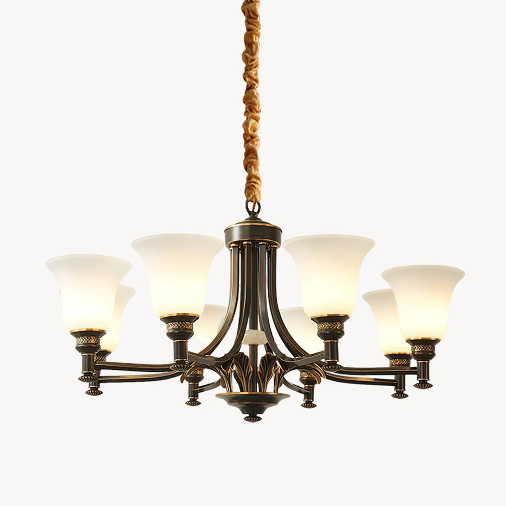 NOTTURNO Black & Frosted Glass Chandelier