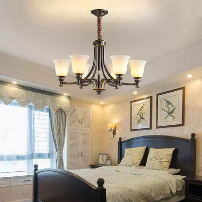 NOTTURNO Black & Frosted Glass Chandelier