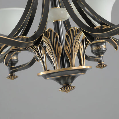 NOTTURNO Black & Frosted Glass Chandelier