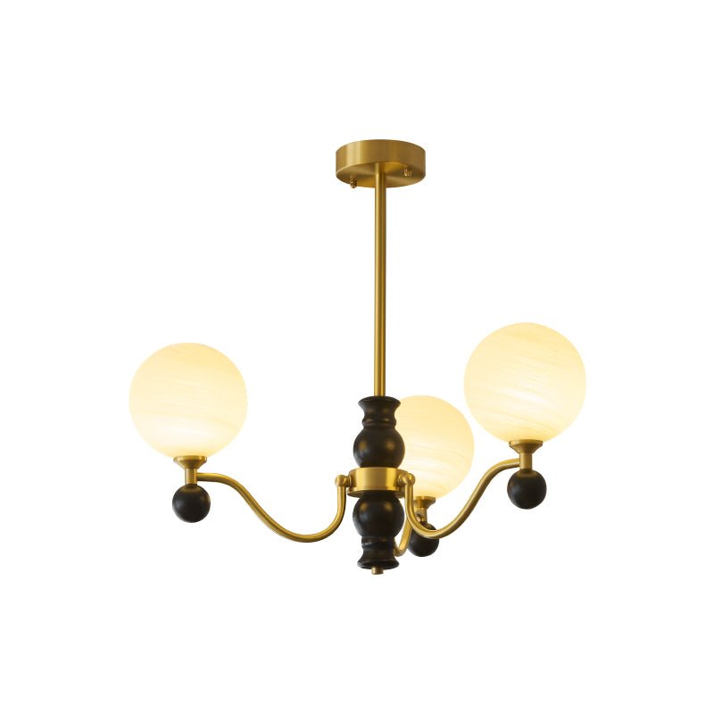 SFERA Walnut & Glass Globe Chandelier