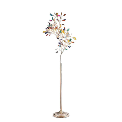 Crystal Leaf Floor Lamp