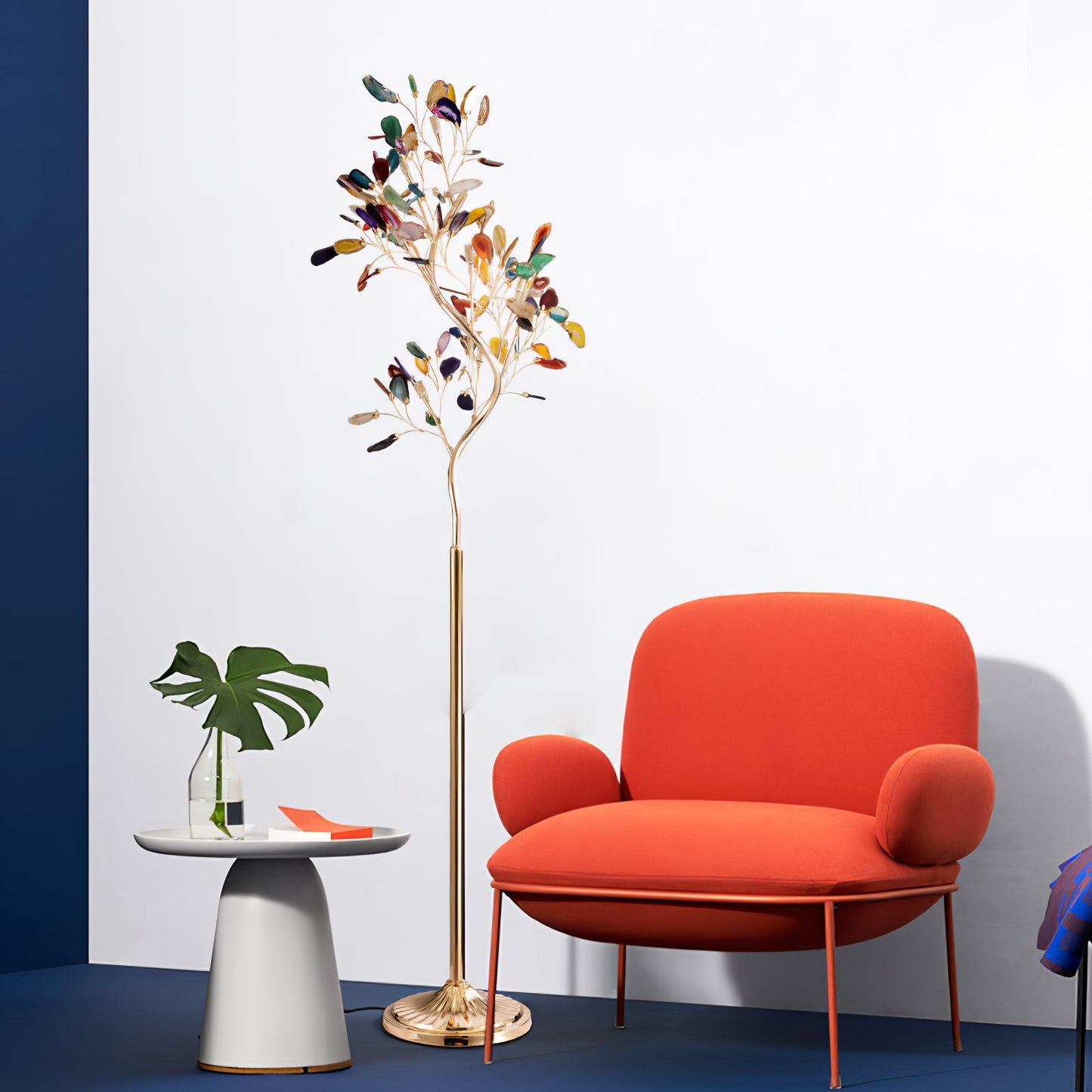 Crystal Leaf Floor Lamp