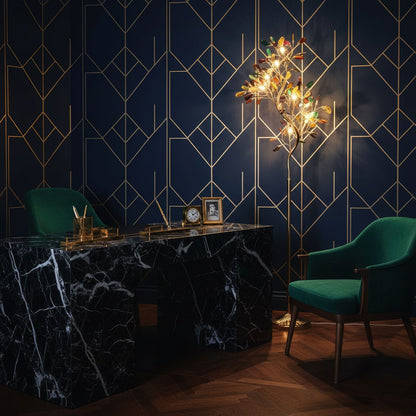 Crystal Leaf Floor Lamp