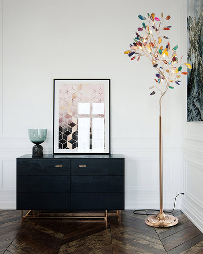Crystal Leaf Floor Lamp