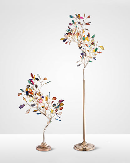 Crystal Leaf Floor Lamp