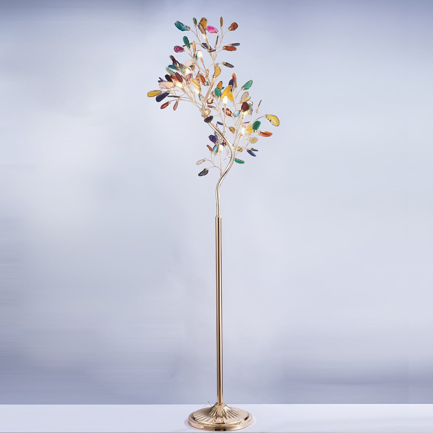 Crystal Leaf Floor Lamp
