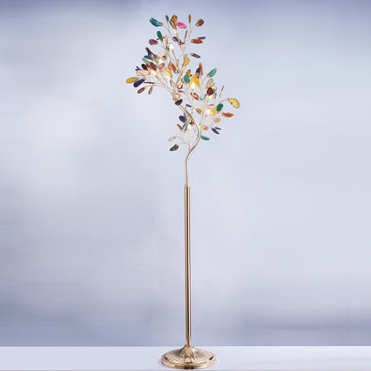 Crystal Leaf Floor Lamp