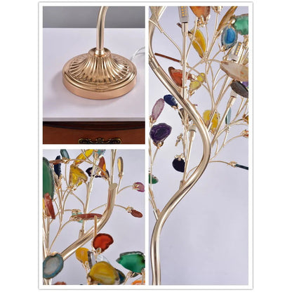 Crystal Leaf Floor Lamp