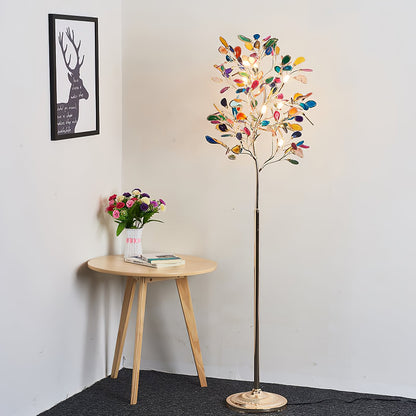 Crystal Leaf Floor Lamp