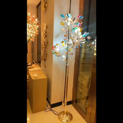 Crystal Leaf Floor Lamp